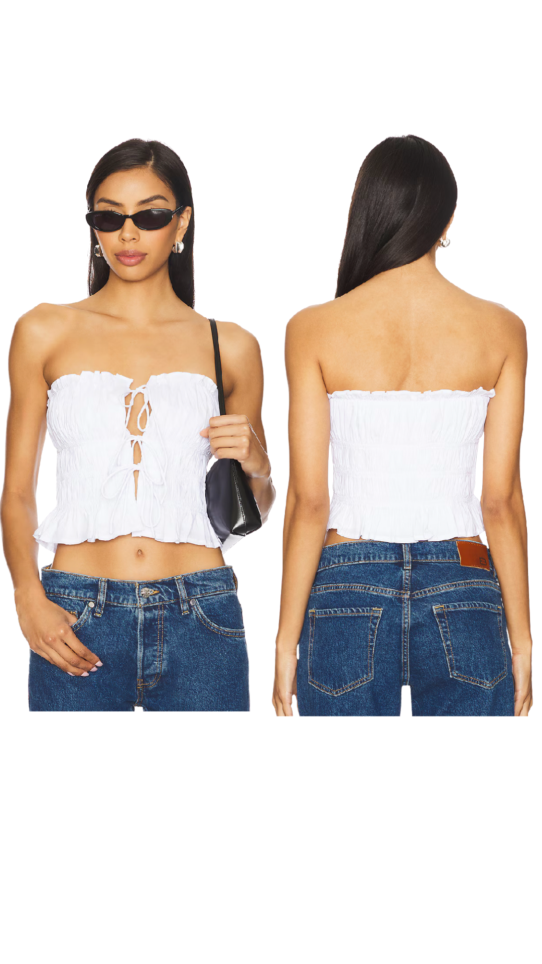 More to come strapless top