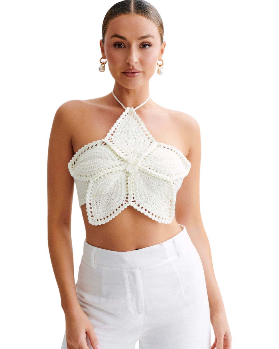 Meski floral crochet halter