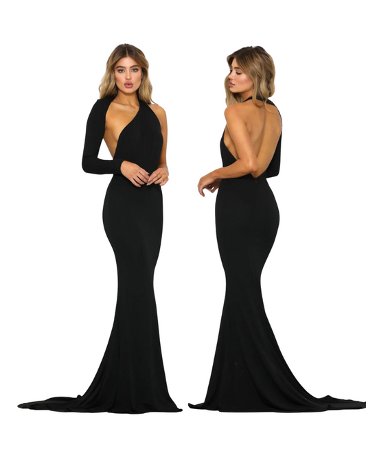 Abbys black gown