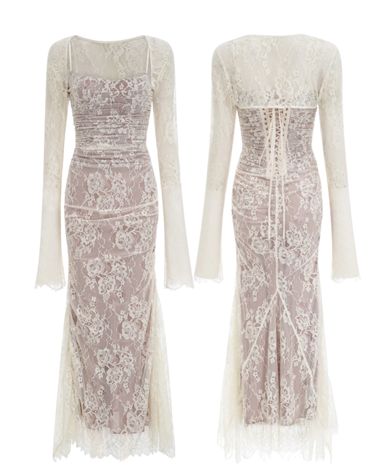 Miss Rosier floral lace maxi NWT