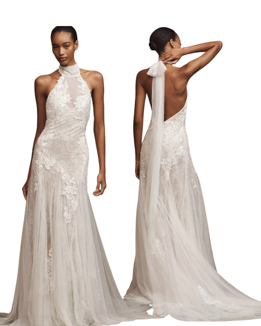 Watters Beaded Lace Wedding Gown