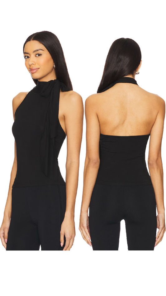 Superdown Tie Halter Top