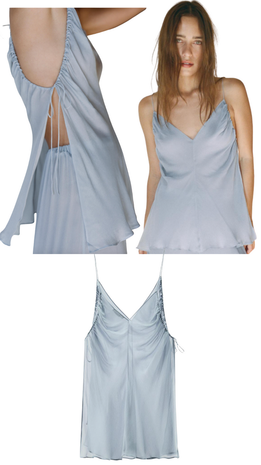 Zara Semi-sheer draped top