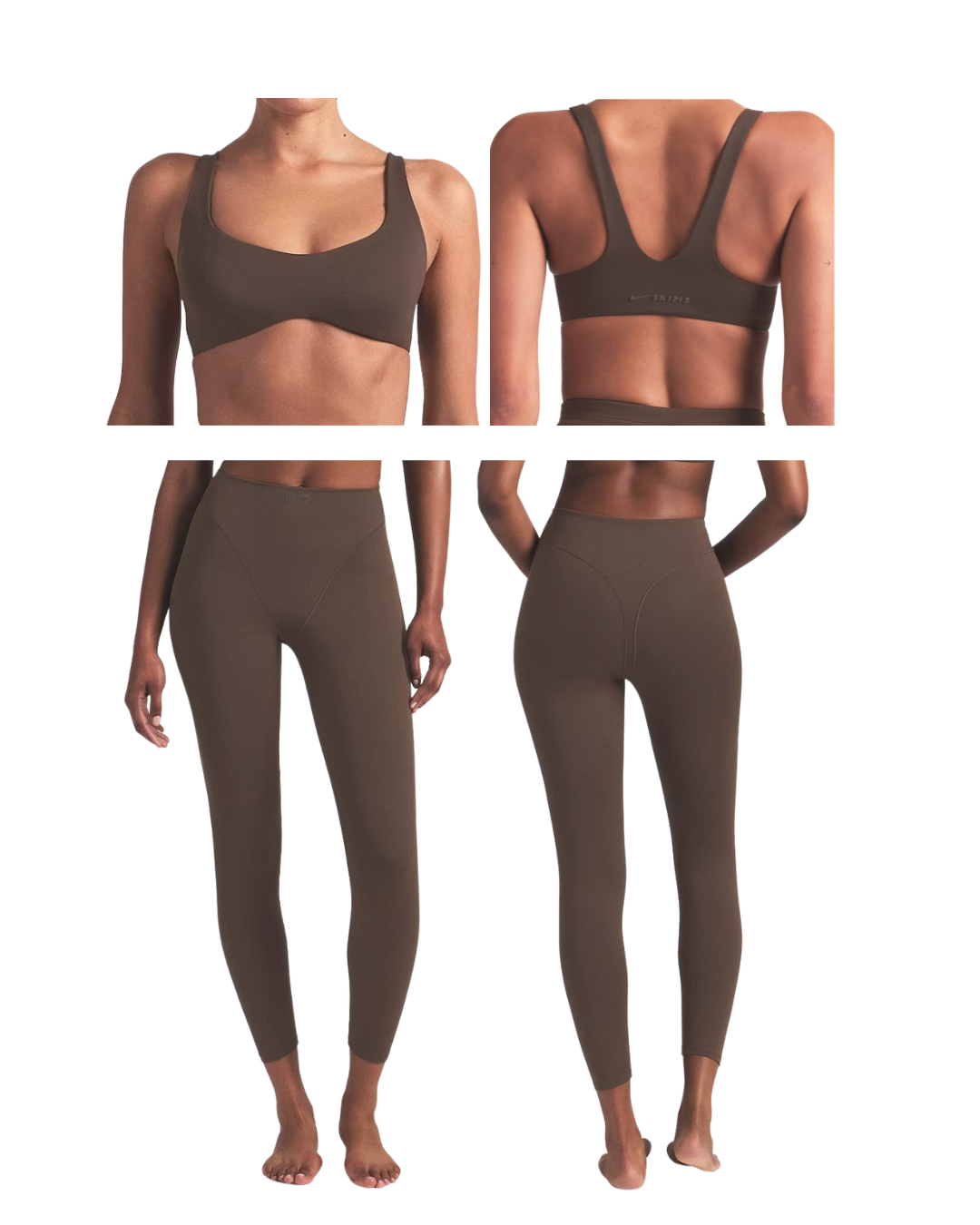 NikeSkims V-Line Matte Leggins,matte shaping scoop bra