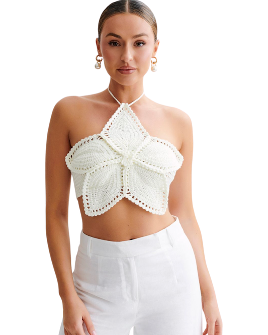 Meski floral crochet halter